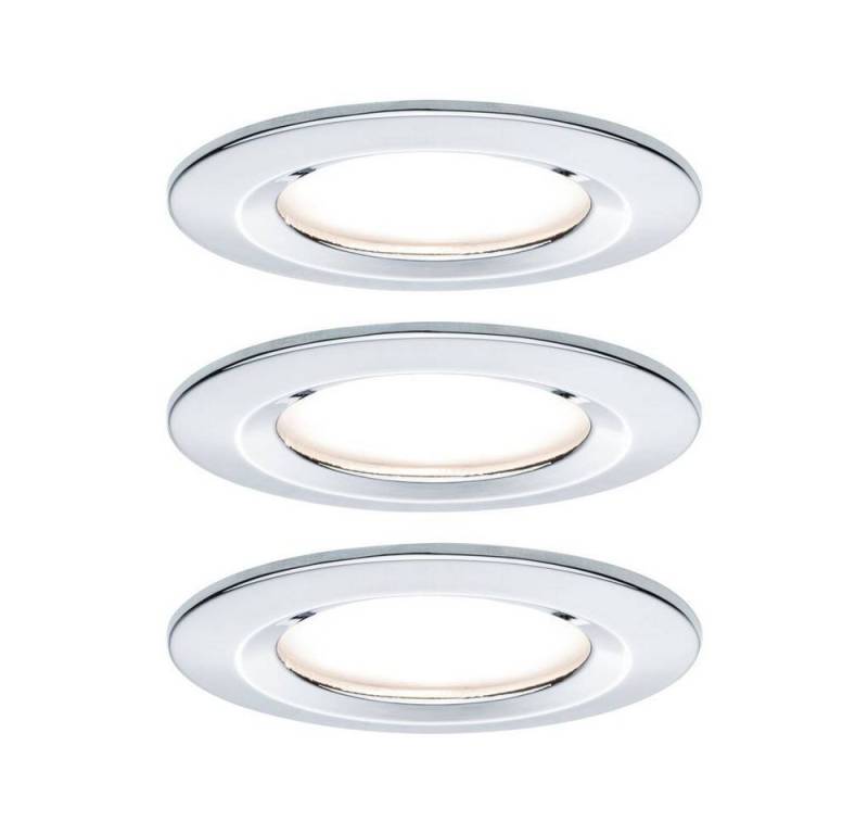 Paulmann LED Einbauleuchte LED Einbauleuchte 3-Step-Dim Coin Basisset starr, Dimmbar über Lichtschalter, Geringe Einbautiefe von Paulmann