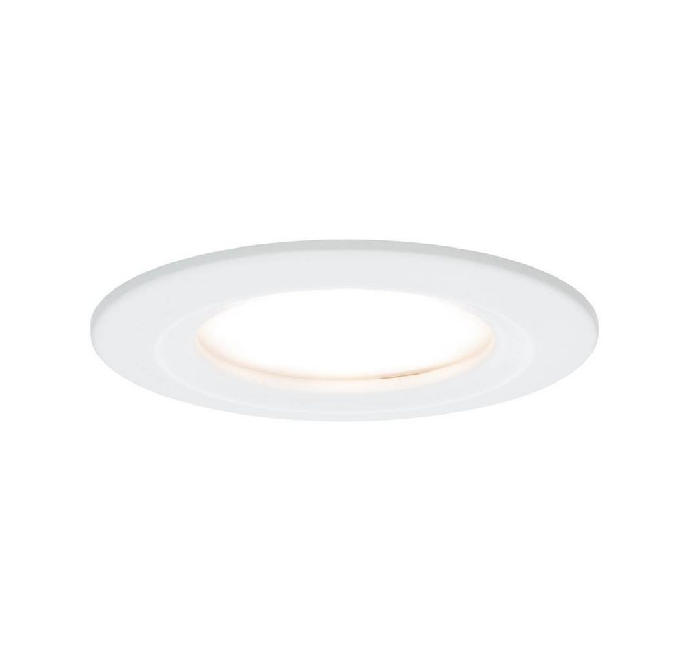 Paulmann LED Einbauleuchte LED Einbauleuchte 3-Step-Dim Coin starr IP44 rund 78mm Coin 93495, Dimmbar über Lichtschalter, Geringe Einbautiefe von Paulmann