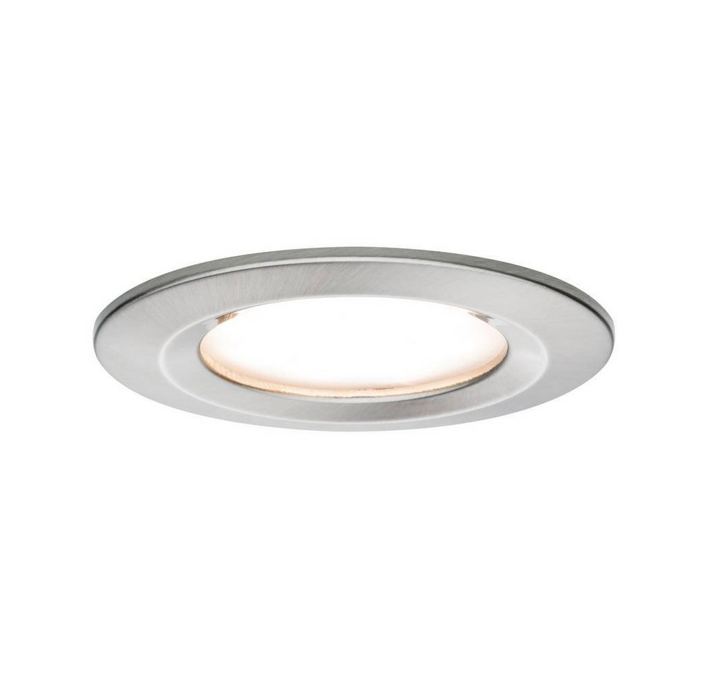 Paulmann LED Einbauleuchte LED Einbauleuchte 3-Step-Dim Coin starr IP44 rund 78mm Coin 93493, Dimmbar über Lichtschalter, Geringe Einbautiefe von Paulmann