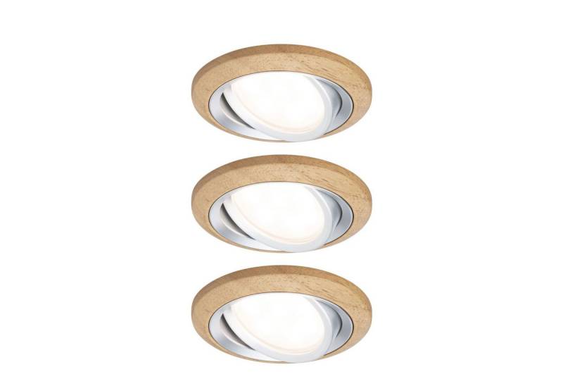 Paulmann LED Einbauleuchte LED Einbauleuchte Lanati 3er-Set 3x6W 3x470lm 230V 2700K, LED fest integriert, Warmweiß von Paulmann