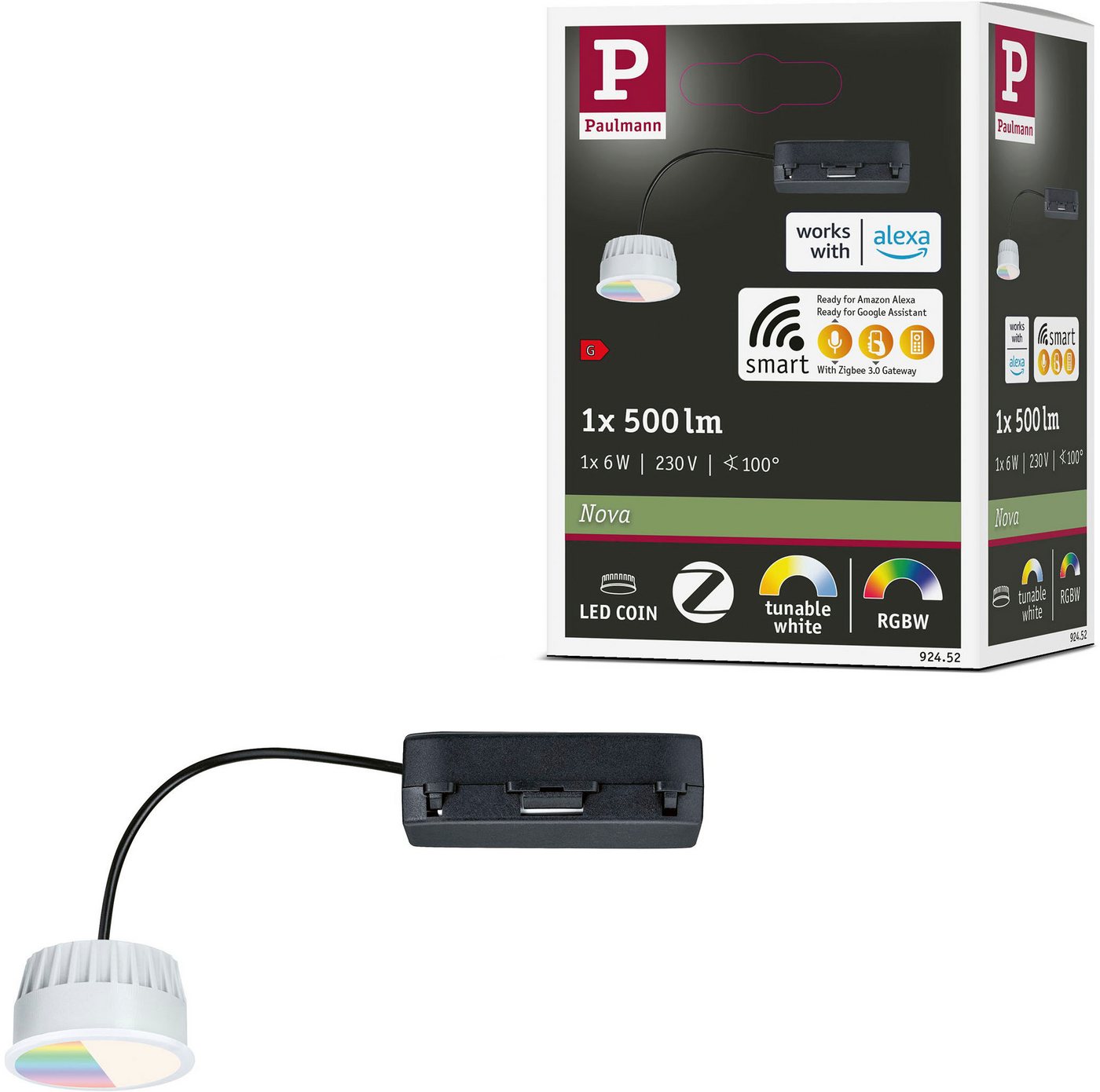 Paulmann LED Einbauleuchte LED Modul Einbauleuchte RGBW Coin 50mm Satin, LED fest integriert, Tageslichtweiß, Memoryfunktion, Dimmer, Smart Home Paulmann LED Einbauleuchte LED Modul Einbauleuchte RGBW Coin 50mm Satin, LED fest integriert, Tageslichtweiß, Memoryfunktion, Dimmer, Smart Home von Paulmann