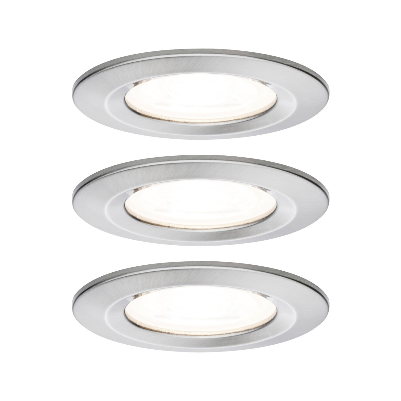 Paulmann LED Einbauleuchte Nova 3er Set eisen Ø 7,8 cm GU10 warmweiß von Paulmann
