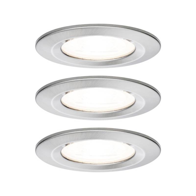 Paulmann LED Einbauleuchte Nova 3er Set eisen Ø 7,8 cm GU10 warmweiß von Paulmann
