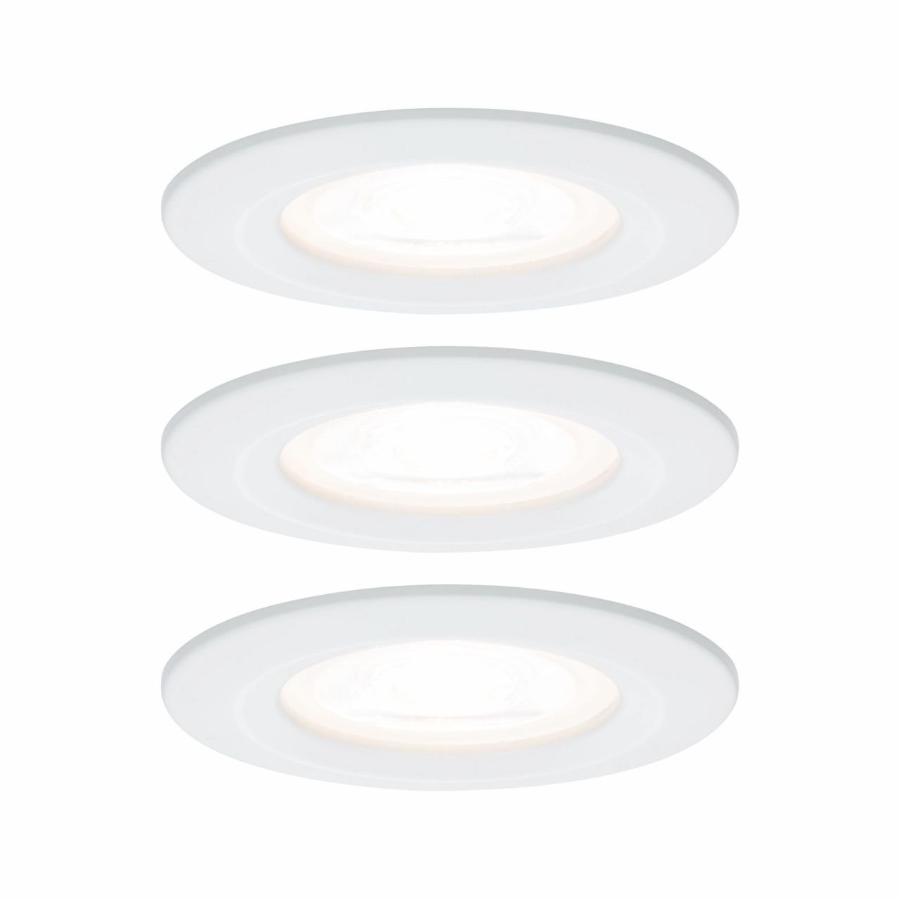 Paulmann LED Einbauleuchte Nova 3er Set weiß Ø 7,8 cm GU10 warmweiß von Paulmann