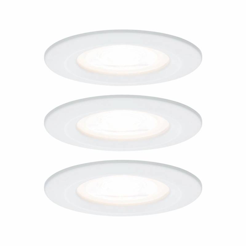 Paulmann LED Einbauleuchte Nova 3er Set weiß Ø 7,8 cm GU10 warmweiß von Paulmann