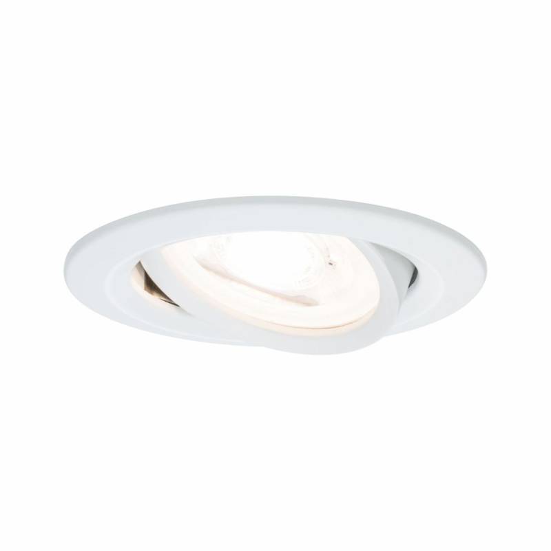 Paulmann LED Einbauleuchte Nova 6,5W warmweiß schwenkbar weiß von Paulmann