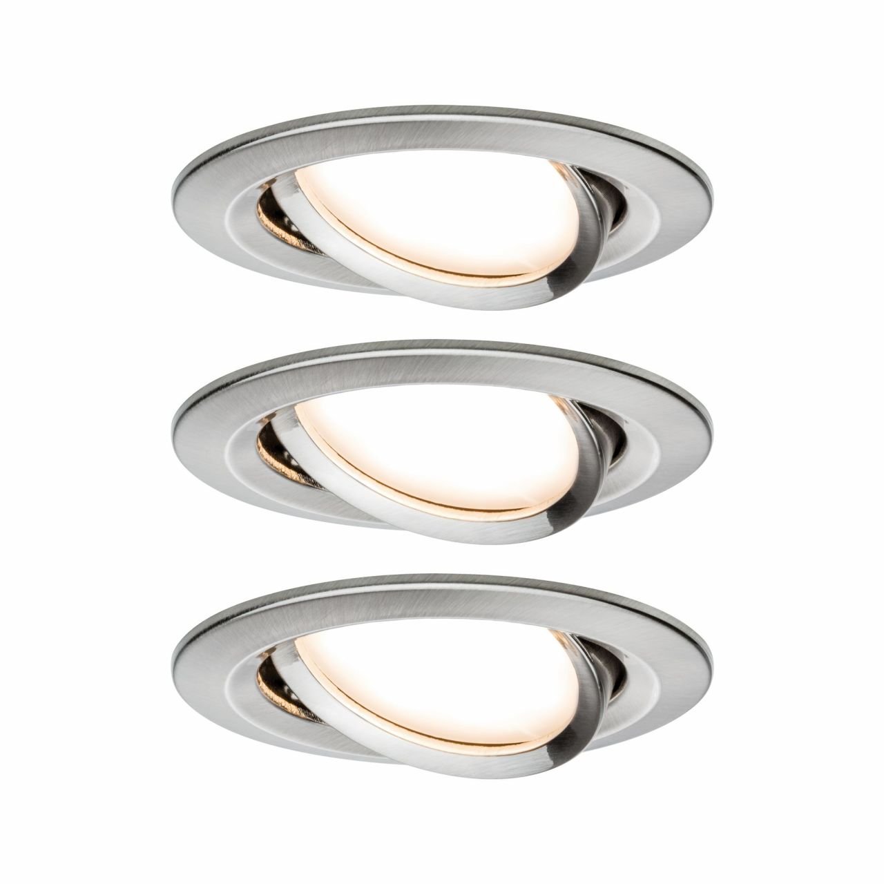 Paulmann LED Einbauleuchte Nova Coin 3er Set Ø 8,4 cm schwenkbar dimmbar von Paulmann