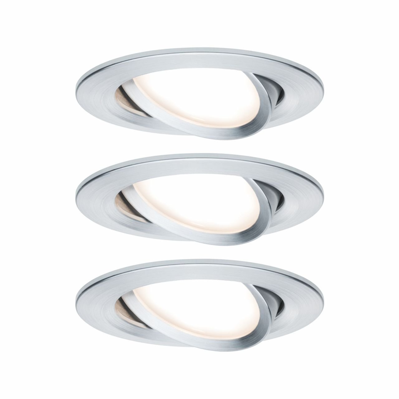 Paulmann LED Einbauleuchte Nova Coin 3er Set Ø 8,4 cm schwenkbar warmweiß von Paulmann