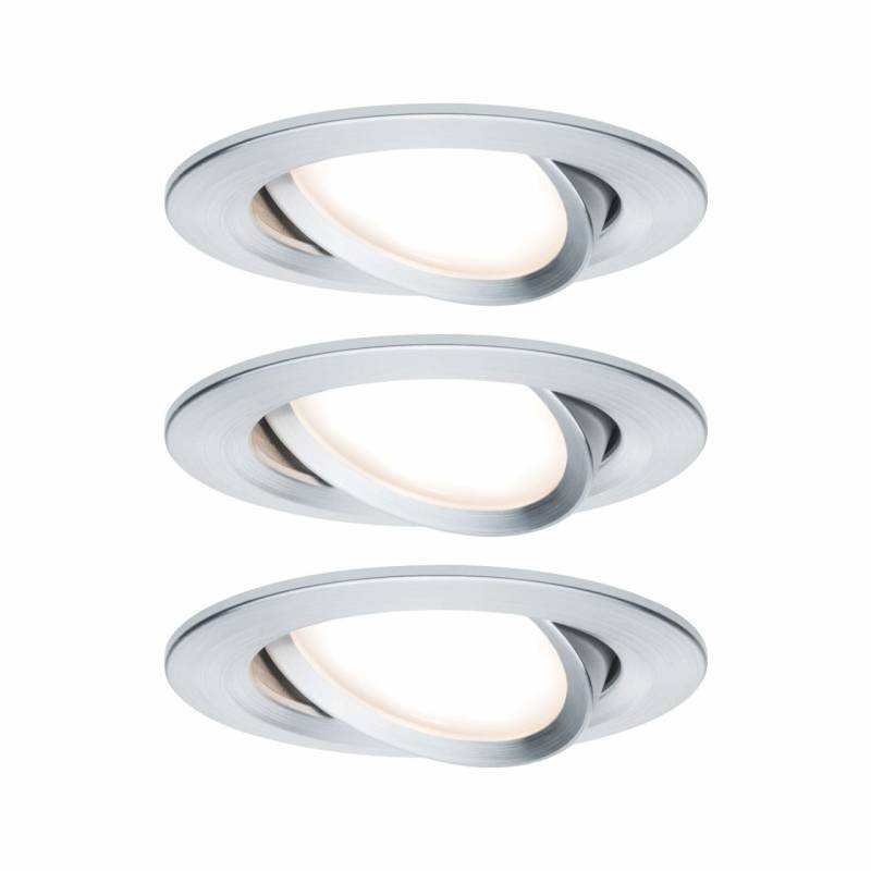 Paulmann LED Einbauleuchte Nova Coin 3er Set Ø 8,4 cm schwenkbar warmweiß von Paulmann