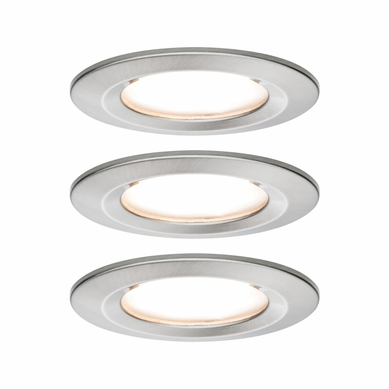 Paulmann LED Einbauleuchte Nova Coin 3er Set eisen Ø 7,8 cm starr warmweiß von Paulmann