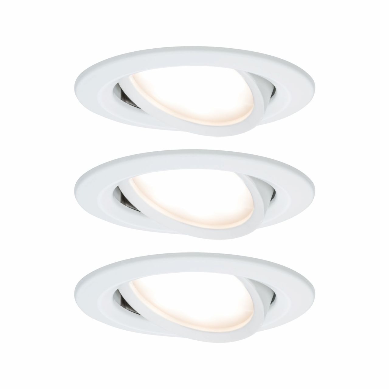 Paulmann LED Einbauleuchte Nova Coin 3er Set weiß 8,4 cm dimmbar warmweiß von Paulmann