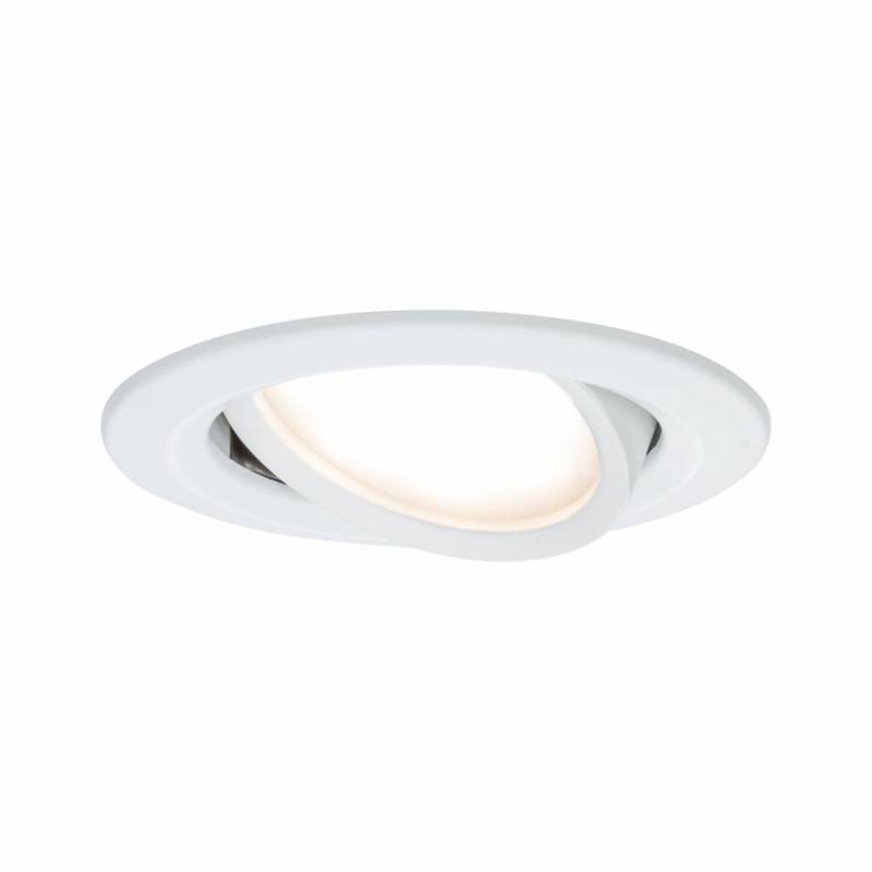 Paulmann LED Einbauleuchte Nova Coin weiß-matt 8,4 cm warmweiß von Paulmann