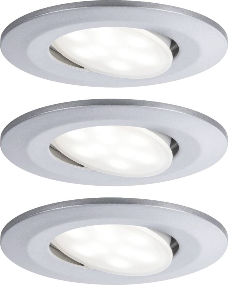 Paulmann LED Einbauleuchte Set Calla chrom matt schwenkbar Ø 9 cm von Paulmann