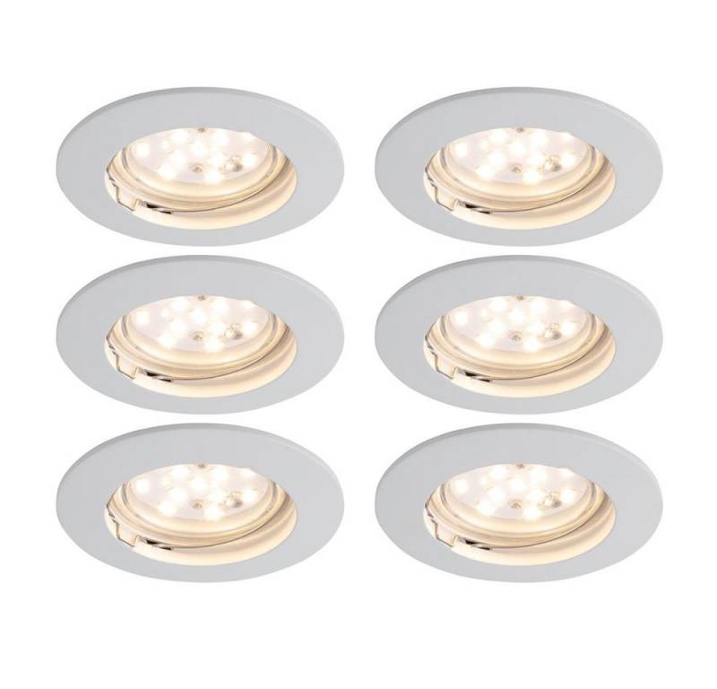 Paulmann LED Einbaustrahler, Leuchtmittel nicht inklusive, 6er Set Einbau Leuchten Licht Strahler Spots Alu Beleuchtung drehbar von Paulmann
