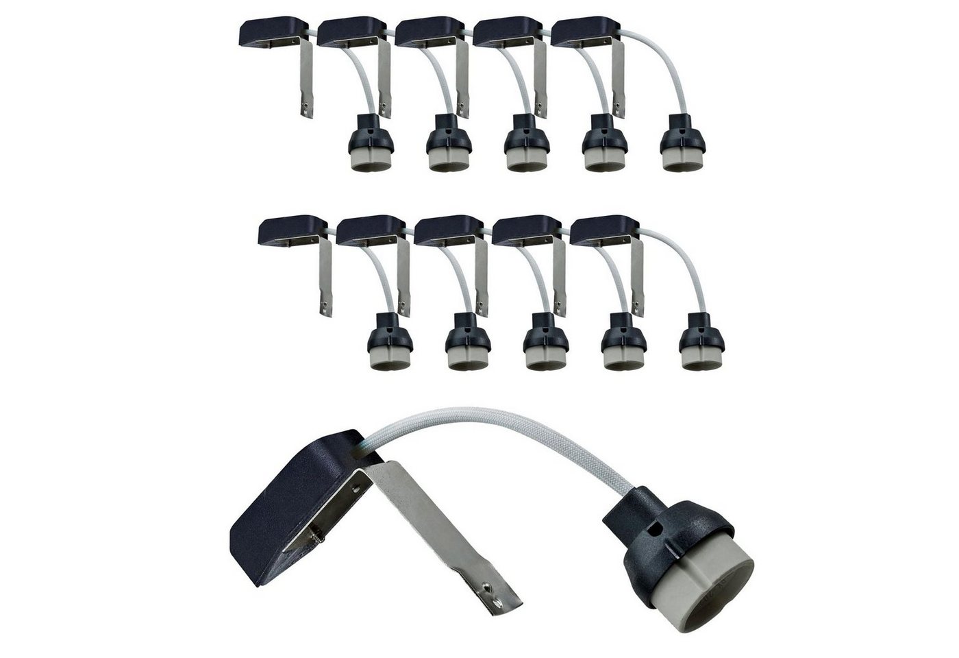 Paulmann Einbauleuchte 10 x GU10 Sockel inkl. Lüsterklemme Fassung für LED & Halogen Keramik, 10 x GU10 Sockel inkl. Lüsterklemme Fassung für LED & Halogen Keramik Paulmann Einbauleuchte 10 x GU10 Sockel inkl. Lüsterklemme Fassung für LED & Halogen Keramik, 10 x GU10 Sockel inkl. Lüsterklemme Fassung für LED & Halogen Keramik von Paulmann