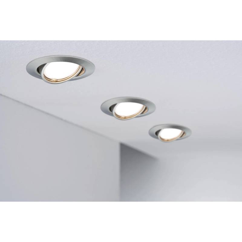 Paulmann LED-Einbauleuchte Base 3 x 5 W GU10 Eisen gebürstet 3-Stufen-dimmbar von Paulmann