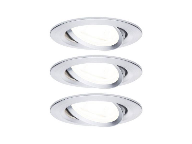 Paulmann LED Einbaustrahler Paulmann LED Einbauleuchte Nova 3er Set alu 8,4 cm, Inkl. Leuchtmittel, Nicht dimmbar nicht Smart Home-fähig ohne Bewegungsmelder Paulmann LED Einbaustrahler Paulmann LED Einbauleuchte Nova 3er Set alu 8,4 cm, Inkl. Leuchtmittel, Nicht dimmbar nicht Smart Home-fähig ohne Bewegungsmelder von Paulmann