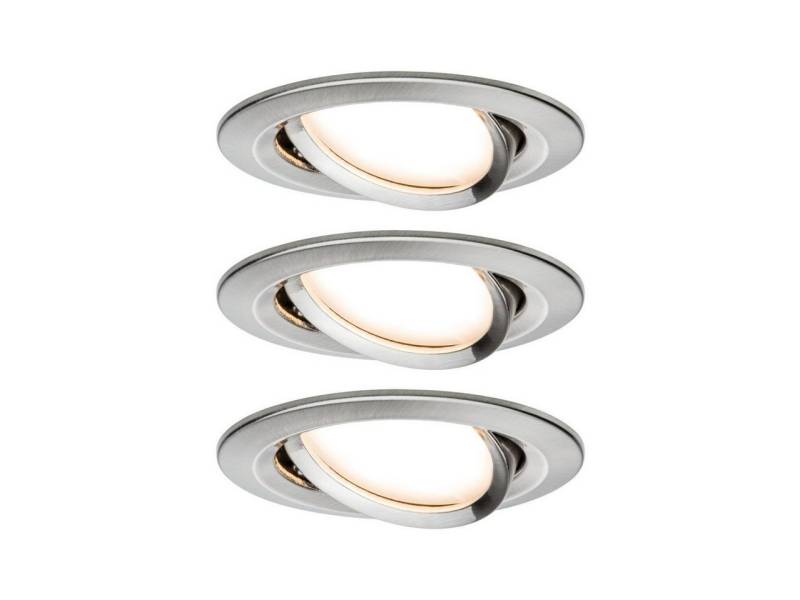 Paulmann LED Einbaustrahler Paulmann LED Einbauleuchte Nova Coin 3er Set Ø 8,4, Inkl. Leuchtmittel, Dimmbar nicht Smart Home-fähig ohne Bewegungsmelder von Paulmann