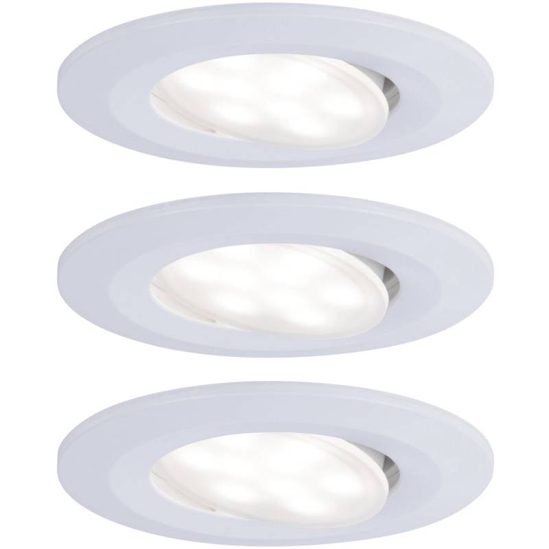 Paulmann LED Einbauleuchte Calla rund 3x6W  Weiß matt schwenkbar 4000K IP65 von Paulmann