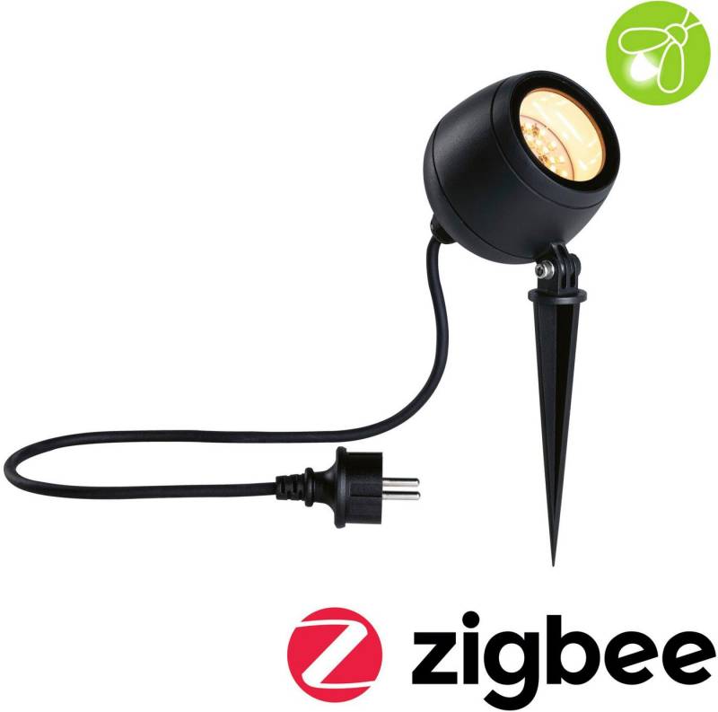 Paulmann LED Gartenleuchte Outdoor 230V Spot Kikolo Insect friendly ZigBee, LED fest integriert, Warmweiß, Insektenfreundlich von Paulmann