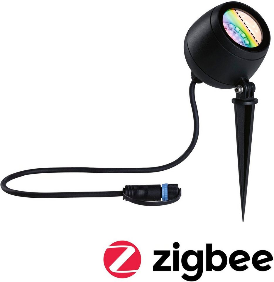 Paulmann LED Gartenleuchte Outdoor Plug & Shine Spot Kikolo RGBW ZigBee, LED fest integriert, Tageslichtweiß, RGBW ZigBee von Paulmann