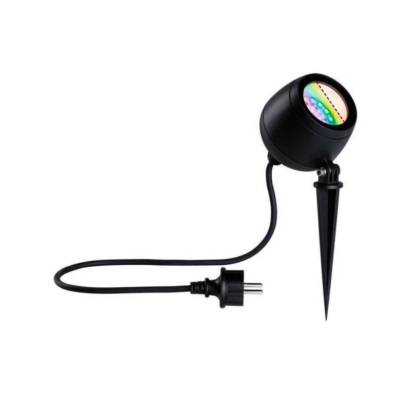 Paulmann LED Gartenstrahler LED Zigbee Erdspießleuchte RGBW Kikolo in Anthrazit 6,2W 440lm IP65, keine Angabe, Leuchtmittel enthalten: Ja, fest verbaut, LED, warmweiss, Außenstrahler von Paulmann