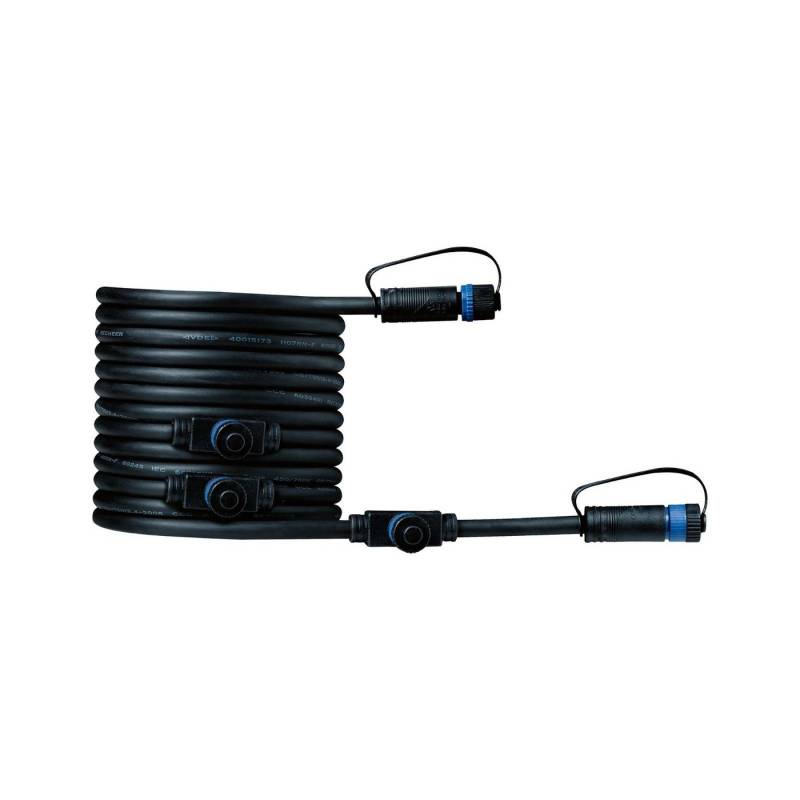 Paulmann LED Gartenstrahler Plug & Shine Kabel 5m 4 Ausgänge IP68 Schwarz, ohne Leuchtmittel von Paulmann
