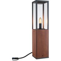 Paulmann LED Gartenstrahler "Plug & Shine Pollerleuchte Venea Einzelleuchte IP44 1900K 2W Holz", 1 flammig-flammig von Paulmann