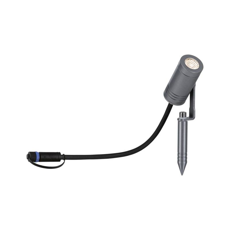 Paulmann LED-Gartenstrahler Plug & Shine Radix IP65 3000 K 6 W Grau von Paulmann