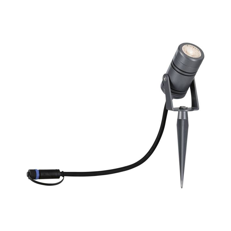 Paulmann LED-Gartenstrahler Plug & Shine Radon IP65 3000 K 11 W Grau von Paulmann