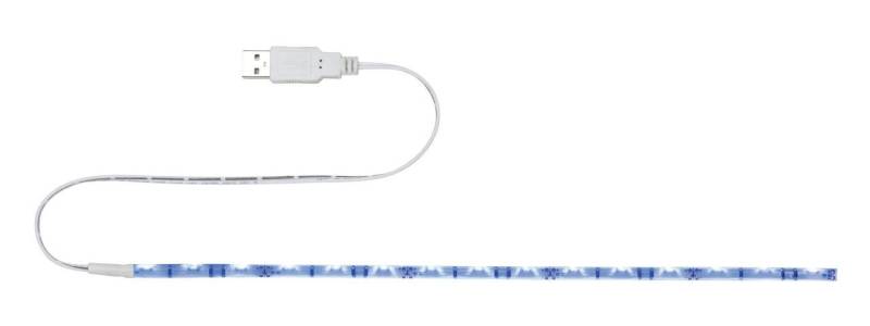Paulmann LED-Leuchtmittel Paulmann USB LED-Stripe 30 cm Blau weiß, Nicht dimmbar nicht Smart Home-fähig ohne Bewegungsmelder von Paulmann