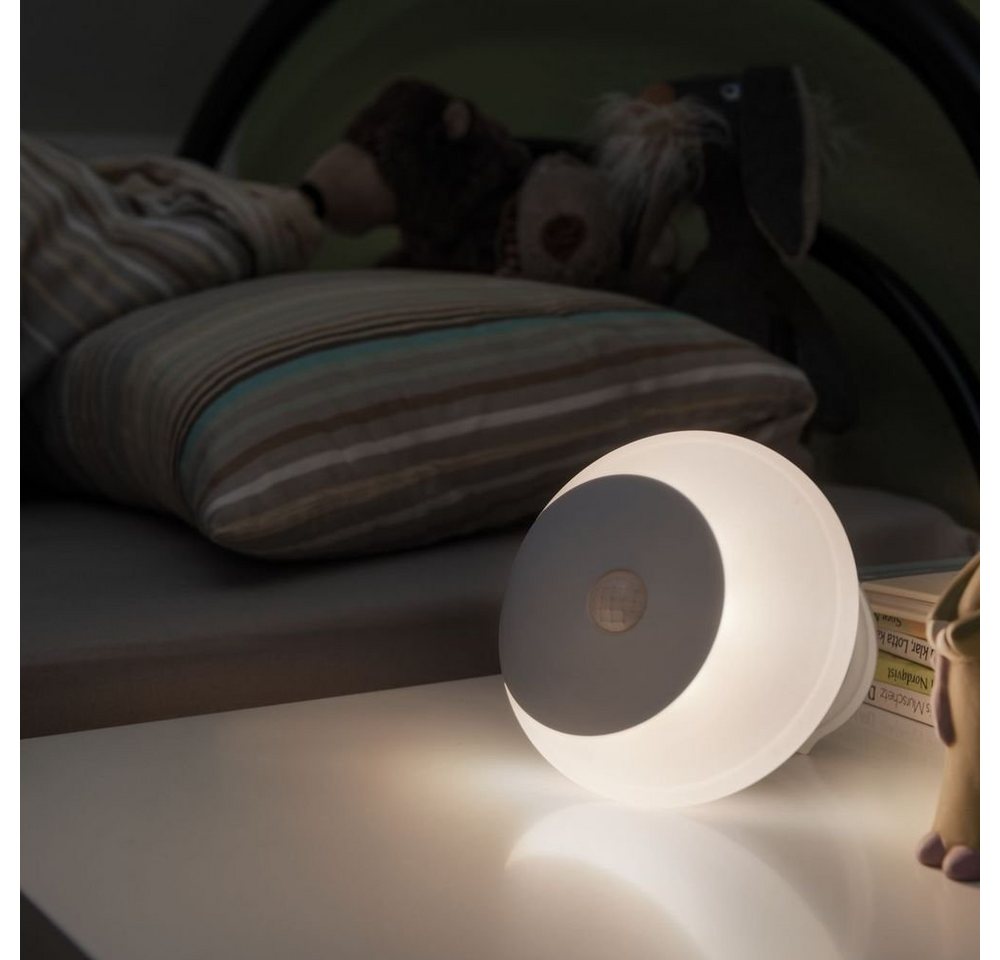 Paulmann LED Nachtlicht Mobiles Nachtlicht Viby rund Weiß, mit Bewegungsmelder, keine Angabe, Leuchtmittel enthalten: Ja, fest verbaut, LED, warmweiss, Kinderleuchte, Kinderzimmerlampe von Paulmann