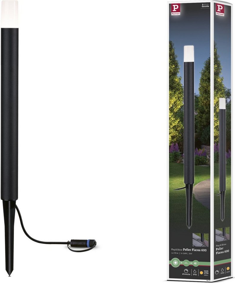Paulmann LED Pollerleuchte Flarea, Smart Home, LED fest integriert, Warmweiß, LED-Modul Paulmann LED Pollerleuchte Flarea, Smart Home, LED fest integriert, Warmweiß, LED-Modul von Paulmann