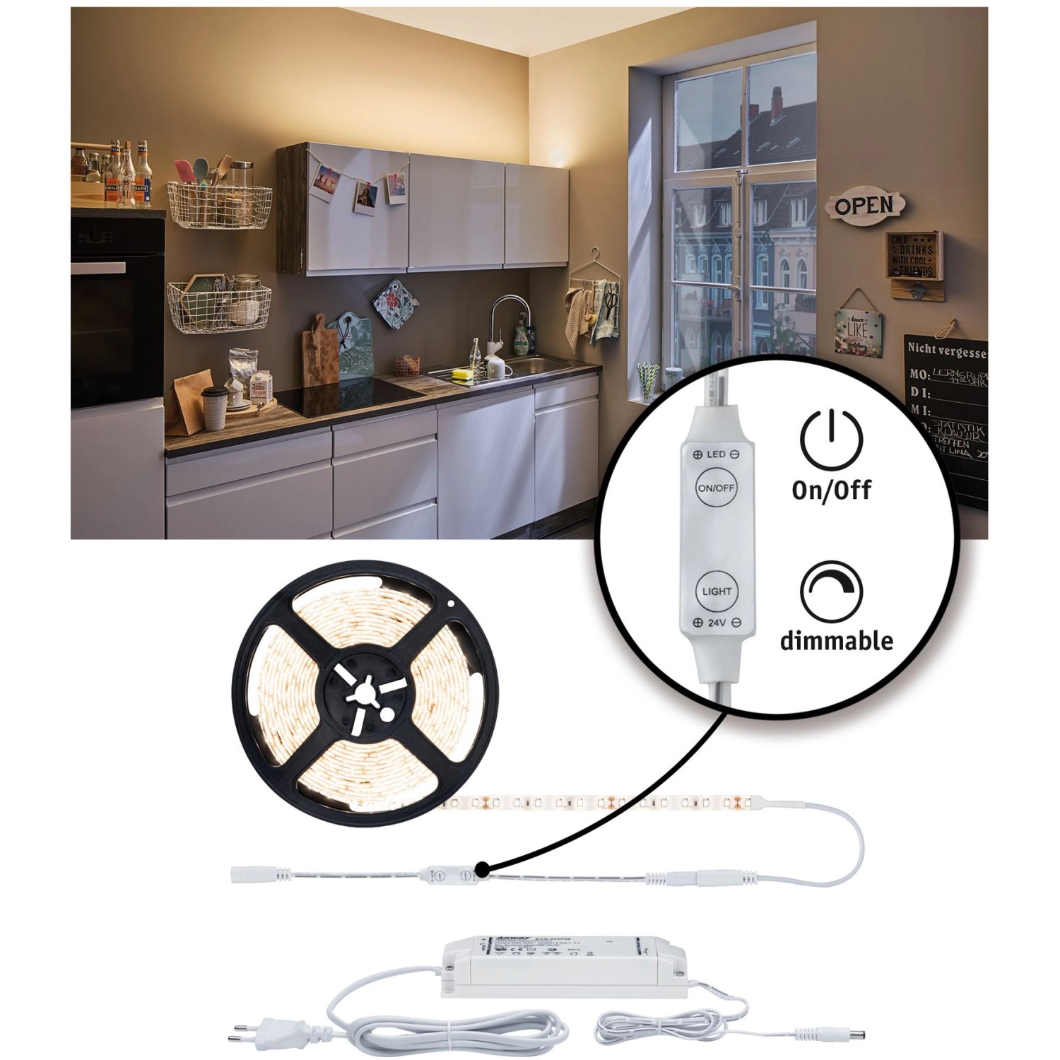 Paulmann LED-Power Strip Set 3 m 33 W Paulmann LED-Power Strip Set 3 m 33 W von Paulmann