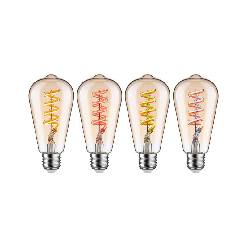 Paulmann LED-Rustika Zigbee E27 6,3W RGBW dim gold von Paulmann