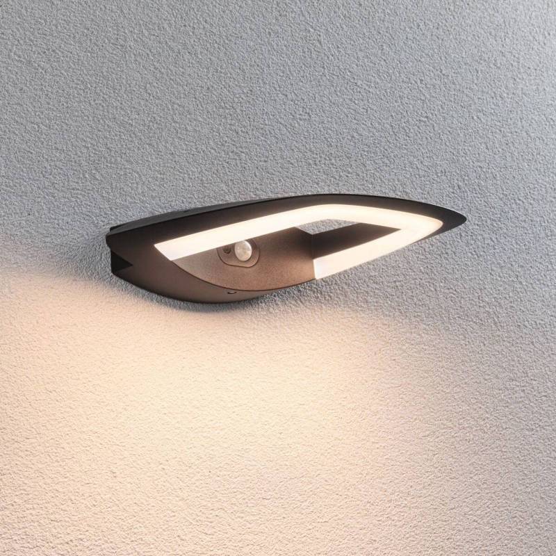 Paulmann LED-Sensor-Außenwandlampe Akena, 3.000 K, anthrazit von Paulmann