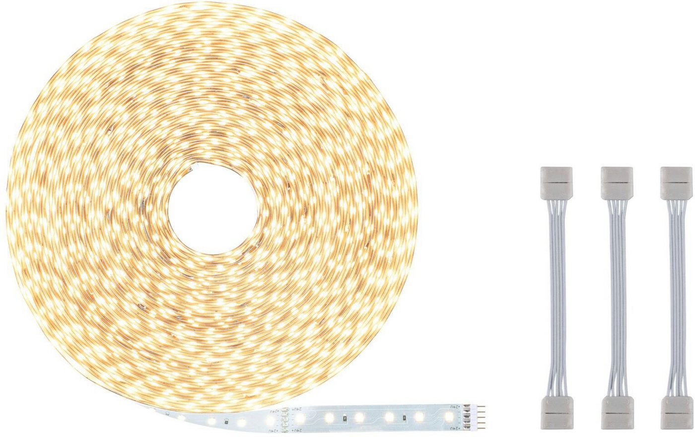 Paulmann LED-Streifen MaxLED 500 Einzelstripe inkl. Adapterkabel 20m Warmweiße 72W 550lm/m, 1-flammig, unbeschichtet von Paulmann