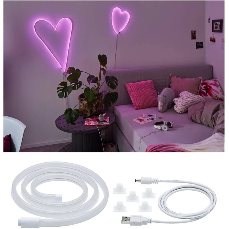 Paulmann LED Strip Neon Colorflex USB Pink 1 m 4,5 W 5V von Paulmann