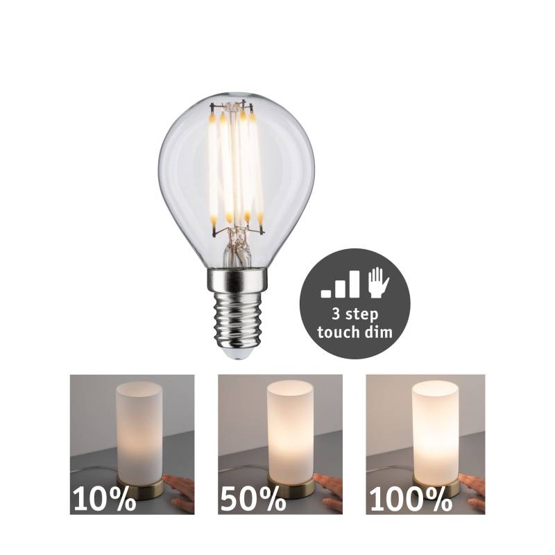Paulmann LED-Tropfenlampe E14  5W (37W) 432 lm touch-dim warmweiß von Paulmann