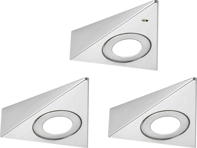 Paulmann LED Unterbauleuchte Trias eisen gebürstet neutralweiß 3 er Set von Paulmann