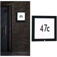 Led-panel hausnummer 40x40 mit bewegungsmelder 13w warmes licht 3000k in aluminiumfarbe anthrazit 942.55 von PAULMANN LICHT