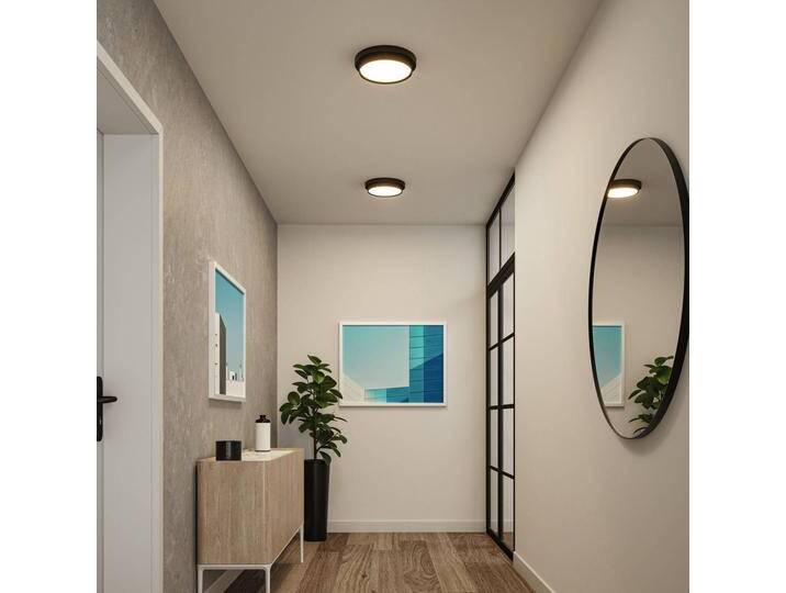 Paulmann LED Deckenlampe Malik, dimmbar, schwarz, für Wohn- / Esszimmer, Kunststoff, Modern, LED Deckenleuchte von Paulmann