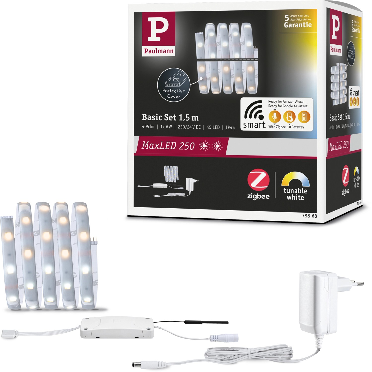 Paulmann MaxLED 250 LED Strip Tunable Weiß Smart Home Zigbee Basis-Set 1,5 m Paulmann MaxLED 250 LED Strip Tunable Weiß Smart Home Zigbee Basis-Set 1,5 m von Paulmann