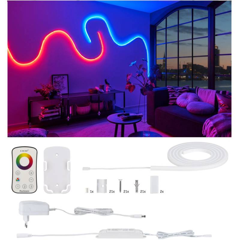 Paulmann MaxLED Flow Basis-Set 1,5 m RGB 13,5W inkl. Funk-Fernbedienung von Paulmann