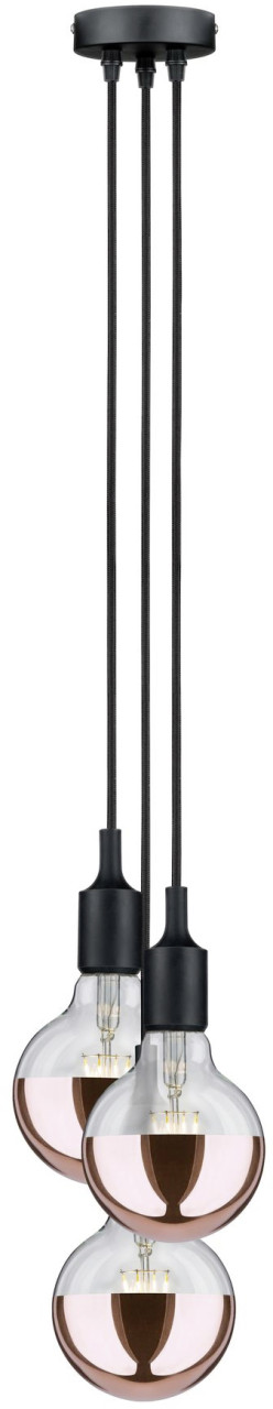 Paulmann Neordic 3er Pendelleuchte Ketil schwarz 10 cm E27 20 W dimmbar von Paulmann