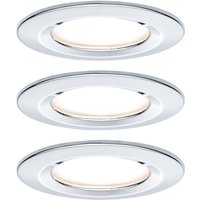 Paulmann Nova Bad-Einbauleuchte 3er Set LED LED 18 W IP44 Chrom (glänzend) von Paulmann