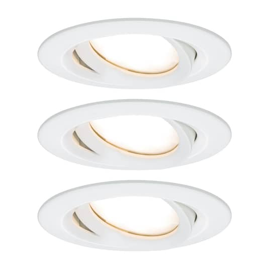 Paulmann Nova Plus 3er Led Spot Einbauleuchte Lampe Leuchte Einbau Rund Weiß 6 W B-Ware von Paulmann