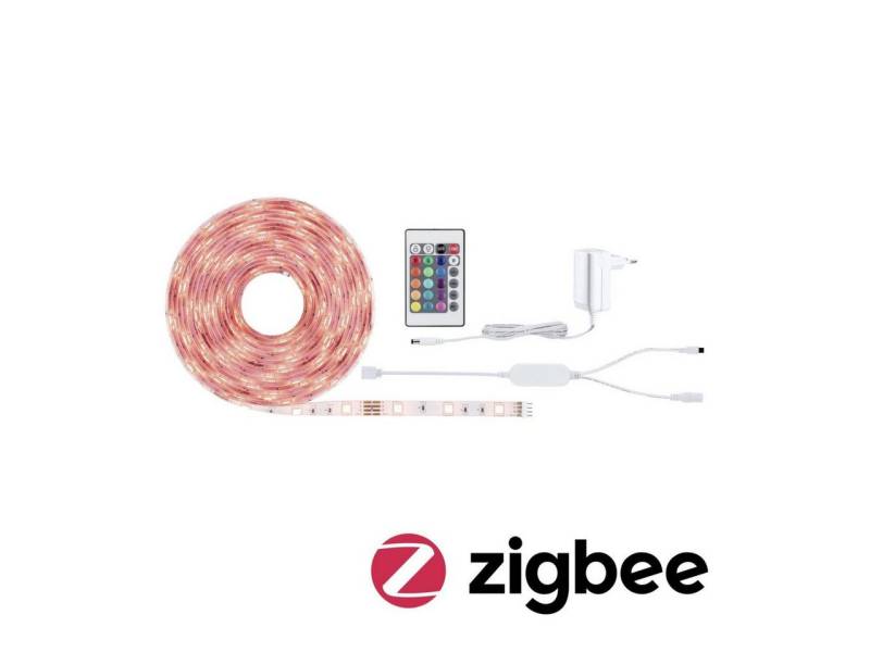 Paulmann Paulmann SimpLED Strip RGB Komplettset 5m Smart Smart-Home Starter-Set, Dimmbar ohne Bewegungsmelder Smart Home-fähig von Paulmann