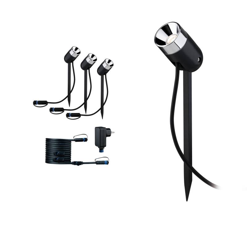 Paulmann Gartenstrahler-Set 'Plug & Shine Pike' 240 lm 3-teilig von Paulmann