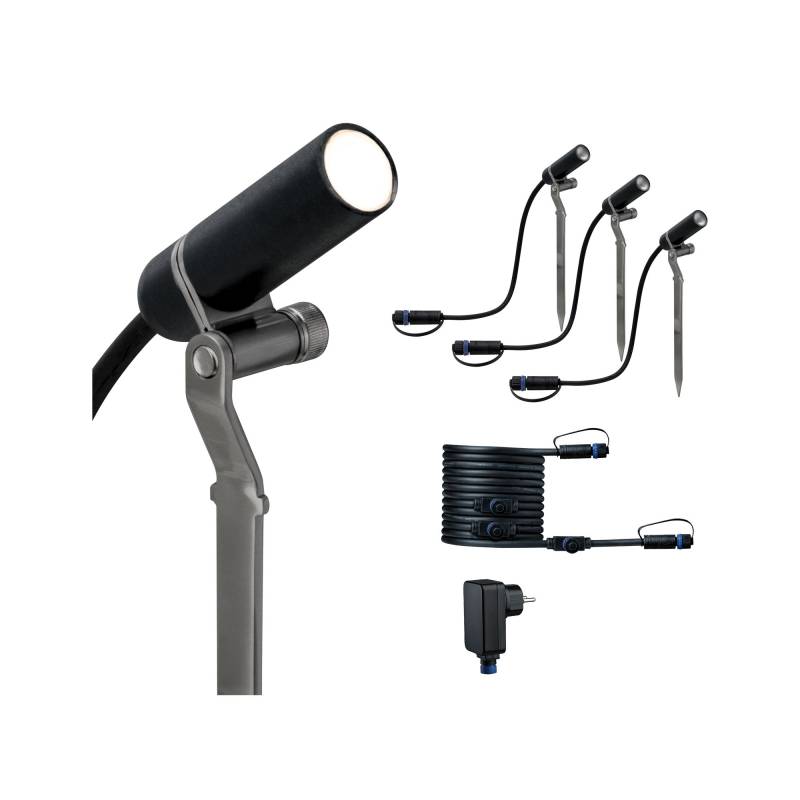 Paulmann LED-Außenleuchte 'Plug & Shine - Plantini' anthrazit IP65 2,5 W 24 V von Paulmann